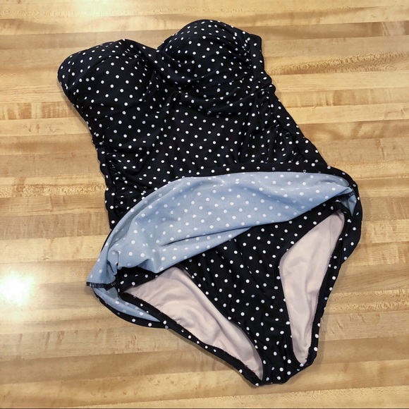 Merona Polka Dot Strapless Swimsuit - Picture 2 of 6